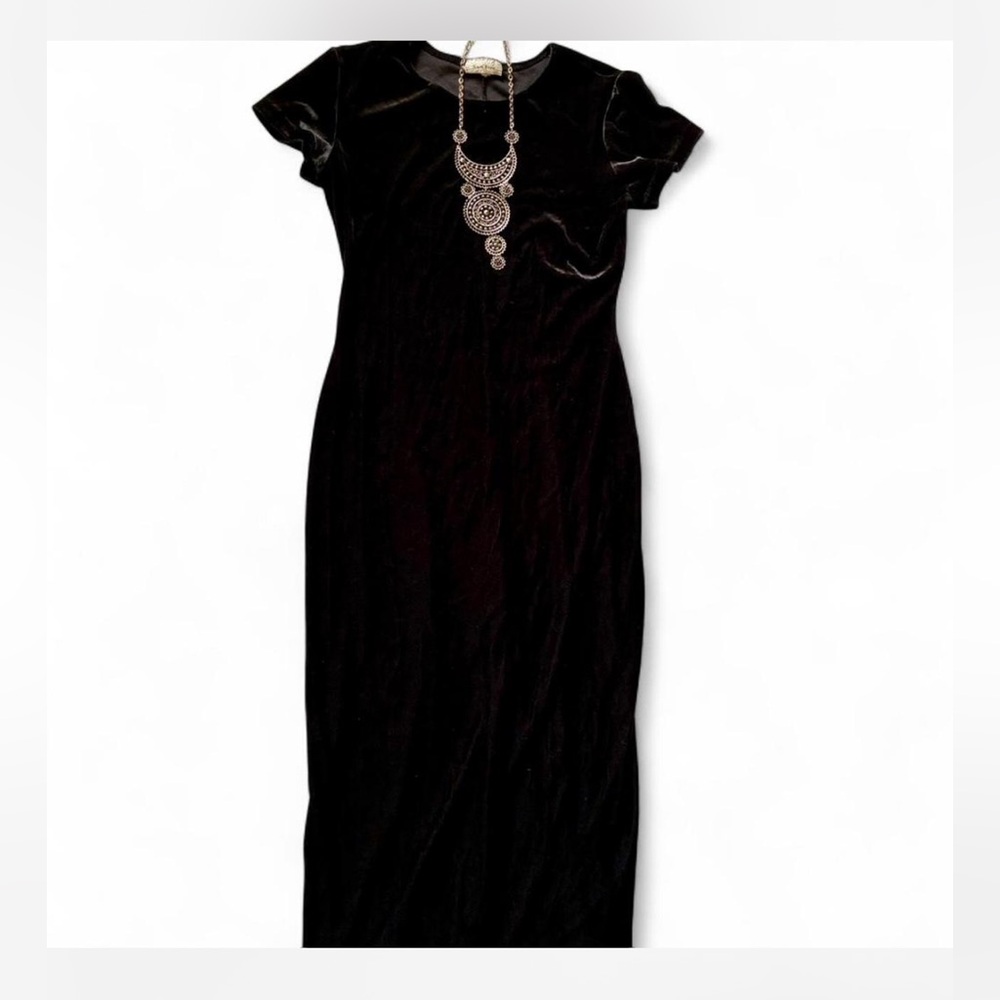 Sunfire Vintage Black Velvet Maxi Dress